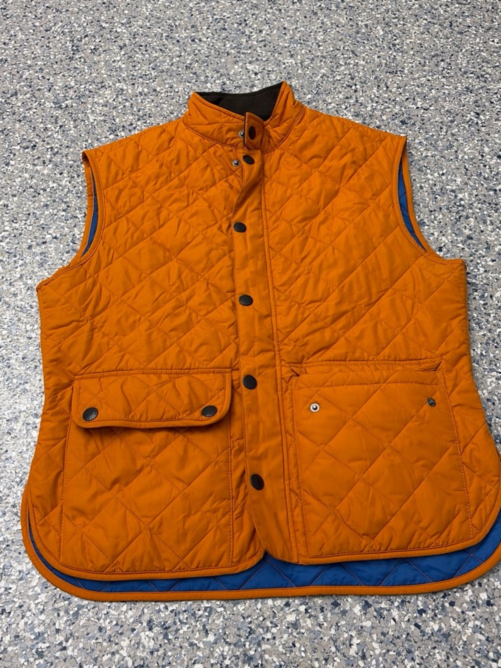 Men's Barbour Quilted Orange Vest Jacket